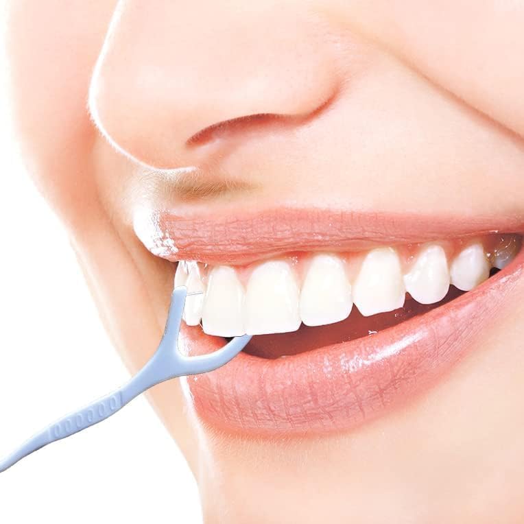 Floss Picks, Teeth, Unbreakable and Shred-Resistant Flossers for Adults 150 Count Each (3 Pack), White