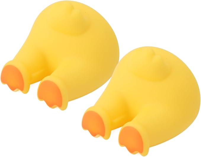 Cute Cartoon Animal Toothbrush Holder Wall Mount Hook Bathroom Kitchen Utility Hanger Toddler Kids Storage Organizer Cable Key Towel Hat Hanging Rack Duck Design