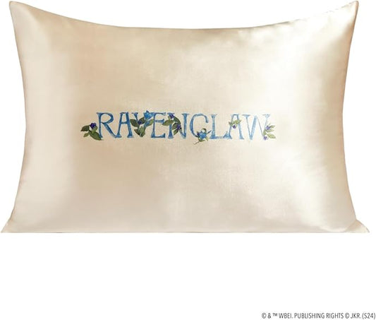Kitsch x Harry Potter Ravenclaw Satin Pillowcase w/Zipper for Hair & Skin - Double-Sided, Softer Than Silk, Wrinkle-Free, Machine Washable, Frizz Control, Breakout Prevention - Queen/Standard (19x26)