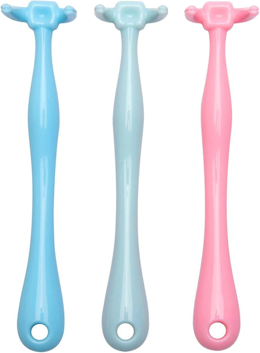 Design Reusable Dental Floss Holder 3 Counts Interdental Cleaning Brush Tooth Handle floas Picks for Adults and Kids Compatible with Oral-B Glide Dental Floss