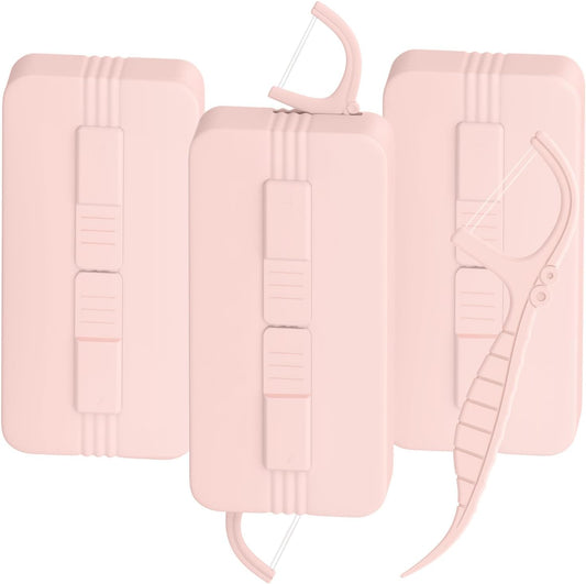 Portable Dental Floss Dispenser with Dual-Line Floss Picks – Travel-Friendly Tooth Cleaning Tool with Mint Flavor for Fresh Breath – Effective Oral Care Holder for Teeth, Flossers, and Toothpicks.