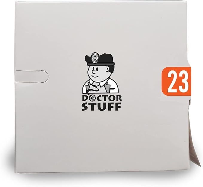 2023 MINI Year Stickers, Doctor Stuff 2023 Chart Stickers, Orange Colored, Tab 1287 Style, USA Made Year Labels for End Tab File Folders, 500/Roll, 1 Roll, 1/2" x 1-1/8"