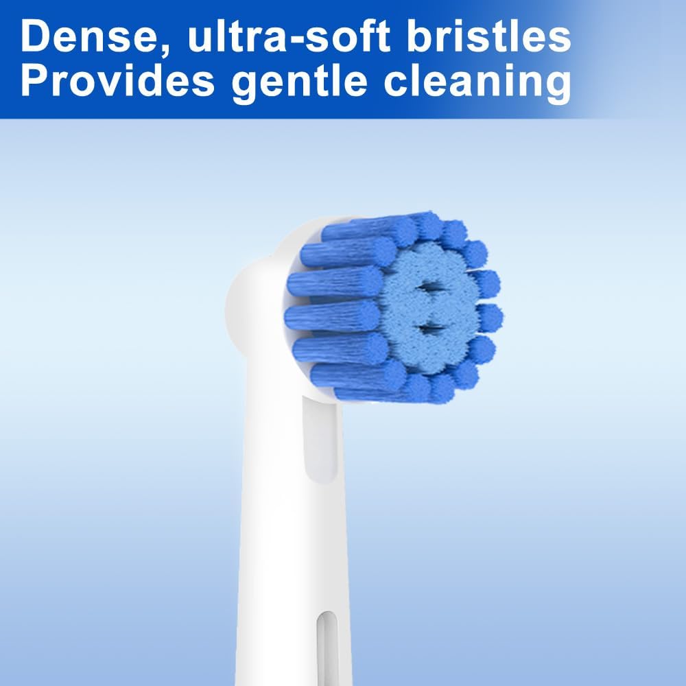 Sensitive Gum Care Brush Heads Compatible with Oral-B Electric Toothbrush, 16 Pcs Professional Toothbrush Heads for Oral B Replacement Heads Refill Pro 500/1000/1500/3000/3757/5000/7000/7500/8000.