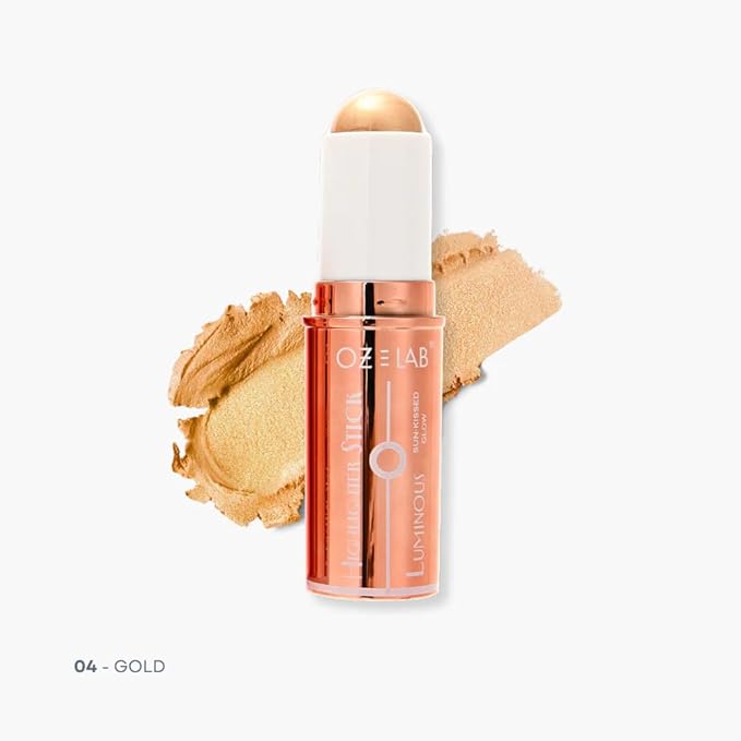 Rise and Shine Highlighter Stick Gold – Long-Lasting Creamy Glow, Buildable Shimmer, Easy Application, Vegan & Cruelty-Free, 8g/0.28fl.oz，pack of 1