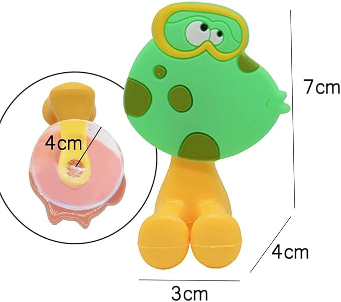 Toothbrush Holder for Kids, Cute Animal Wall Mounted Toothbrush Holder with Suction Cup (9 Pack Animal Random)