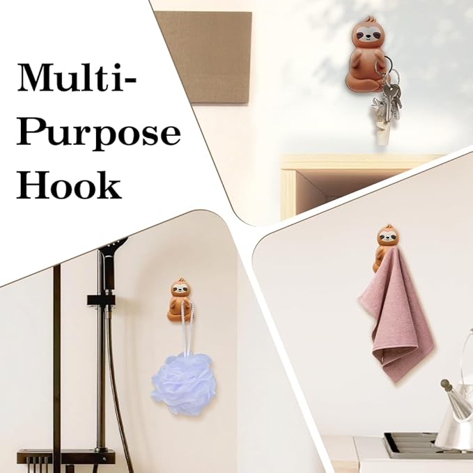 Cute Sloth Razor Holder Shower, Cute Gadgets Leg Razor Holder, Funny Bathroom Decor Accessories for Women Mom Sister Friend Wife Girlfriend, Women's Razor Hang in Shower, Sloth Gifts for Women