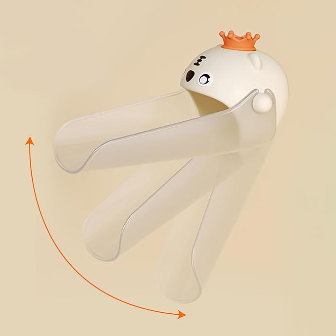 2PCS/Set Faucet Handle Extender for Kitchen and Bathtub Sink, Tap & Nozzle Hand Wash Helper for Sink & Bathroom Spout, Universal Sink Handle Extenders, Animal Design (White)