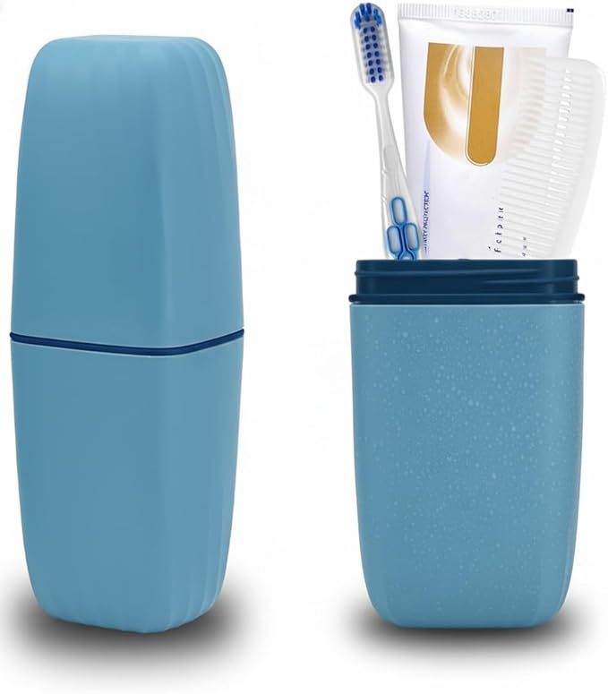 Toothbrush Cup Toothbrush Holder with Cover Travel Boothbrush Holder Portable Toothbrush Case and Carrier for Bathroom School Business Trip