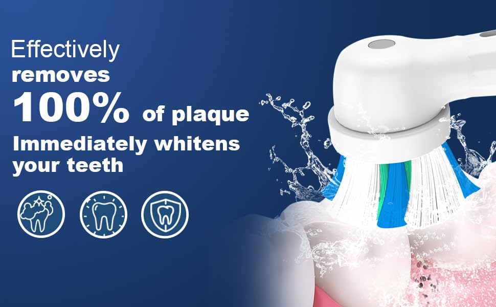 IO Replacement Heads Compatible with Oral b IO 2/3/4/5/6/7/8/9/10 Series Electric Toothbrush, Brush Heads Refills Compatible with Oral B IO for Teeth Clean (8 White)