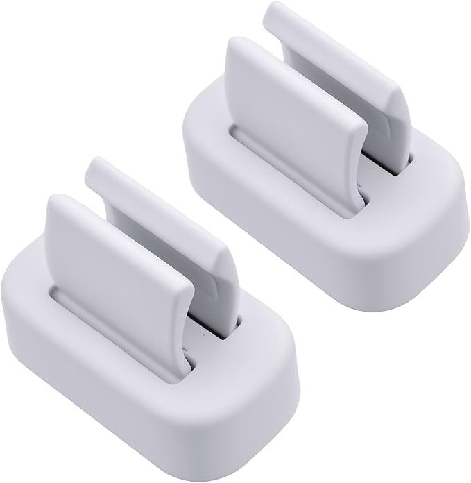 2 Pcs Toothbrush Holder Wall Mounted – Self Adhesive Multi-Function Organizer for Bathroom, Dorm, Kitchen, and More (White) (2)