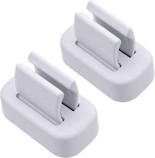 2 Pcs Toothbrush Holder Wall Mounted – Self Adhesive Multi-Function Organizer for Bathroom, Dorm, Kitchen, and More (White) (2)