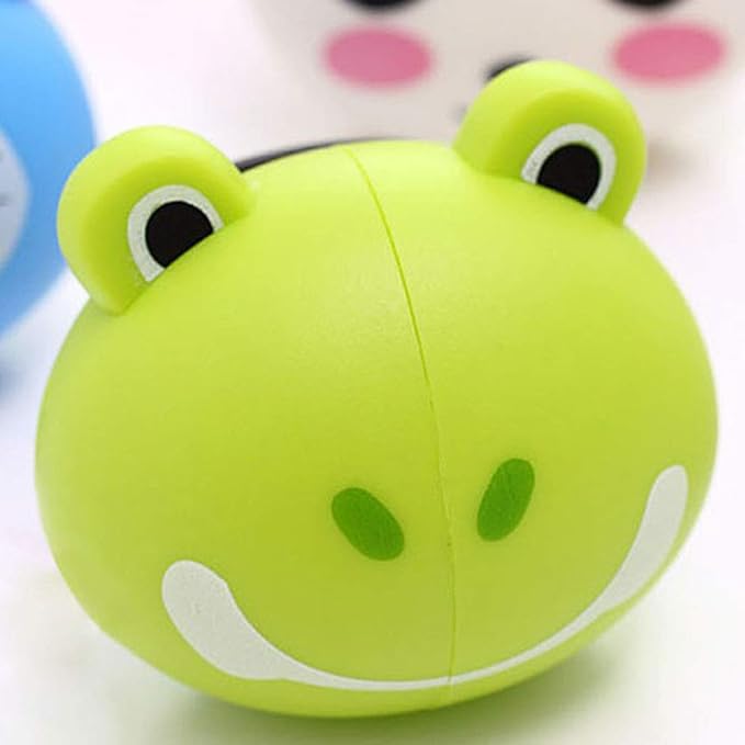 Kids Cartoon Animal for Head Shaped Toothbrush Holder Cover Two Suction Cup