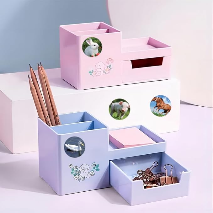 Farm Animal Stickers Roll for Kids 600Pcs Round Farm Animals Label Stickers for Boys Girls Birthday Party Favors Gifts Decoration Teachers Student Classroom Reward 1.5 Inch