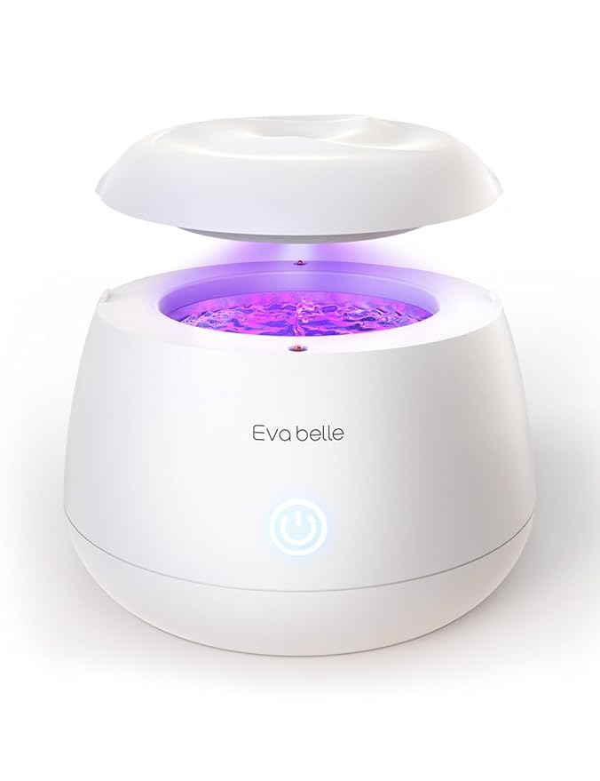 Ultrasonic Retainer Cleaner, EVA BELLE Rechargeable Denture Cleaner Machine, Tooth Cleaner MouthGuard Cleaner, Portable Retainer Cleaner for Night Guards, Braces, Aligner, Toothbrush, Jewelry and More