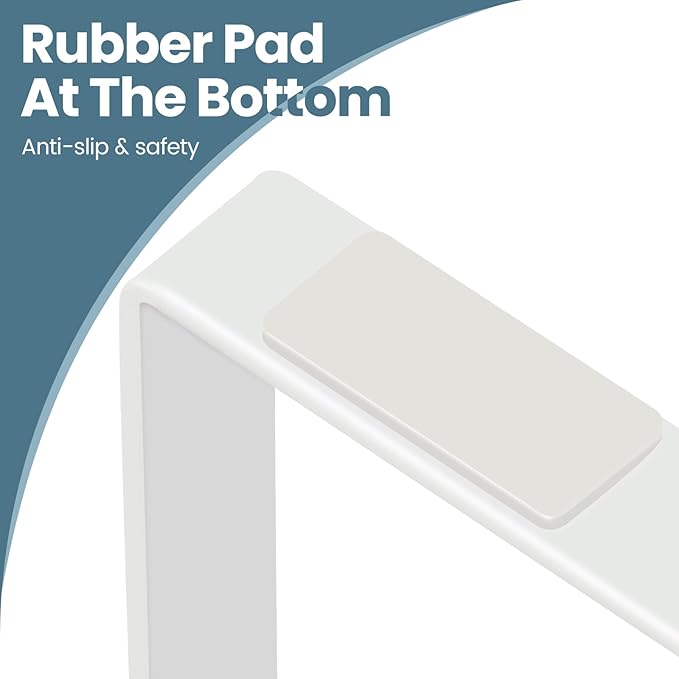 Bathroom Stool,Bamboo Toilet for Bathroom,Toilet Stools,Potty for Pooping,Poop Stool,Toilet Step Toddler,Portable Squatting Pan with Dual Anti Slip Design,Stain,Scratch,CrackProof(White)