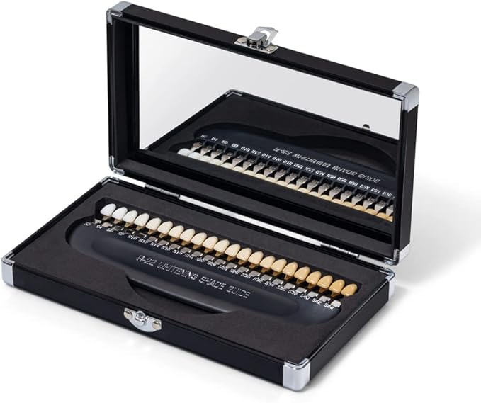 Professional 3D R-22 Dental Tooth Teeth Whitening Shade Guide for Dentist Tracking Teeth Whitening Course, Tooth Shade Guide with 22 Colors