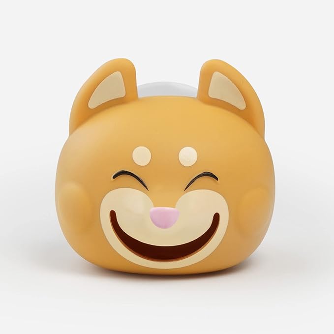 Hoobbe Animal Toothbrush Holder, Kids Suction Toothbrush Holder with Mirror/Glass/Wall Mounted Suction Cup, Bathroom Organizer, Accessories and Decor (Shiba Inu), for Kids