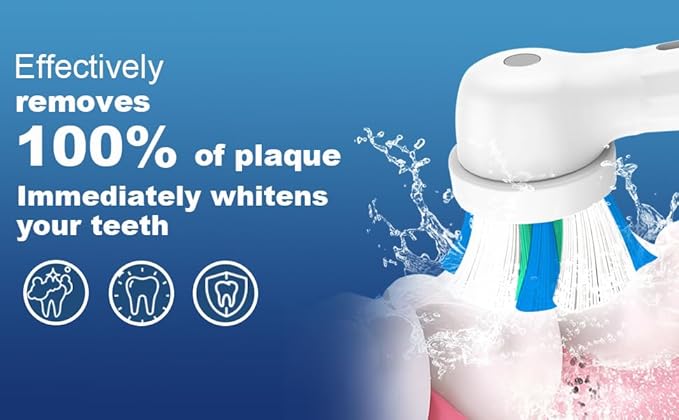 IO Replacement Heads Compatible with Oral B iO 2/3/4/5/6/7/8/9/10 Series Electric Toothbrush, Brush Heads with Medium Bristles Compatible with Oral B iO for Gentle Dental Care (10 Black/White)