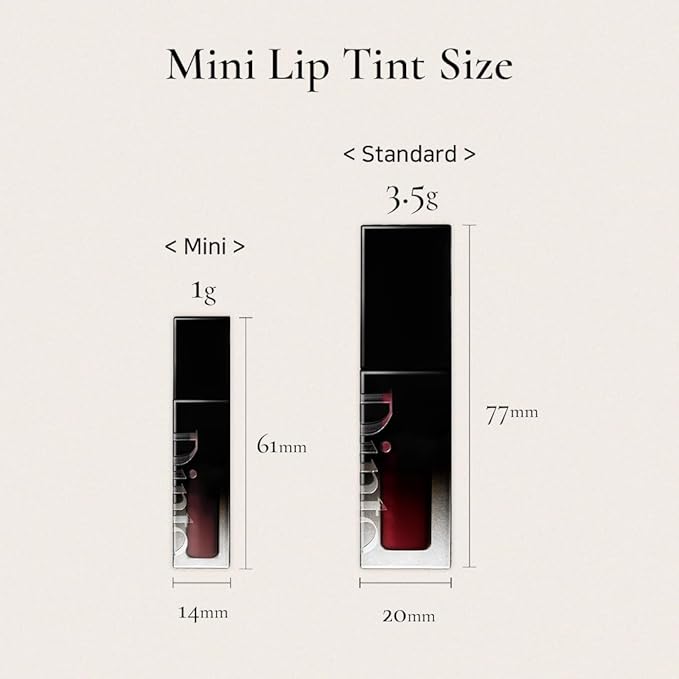 DINTO Blur-Glowy MINI Lip Tint 261 Umbra - Glossy Finish, Hydrating, Long Lasting, Lightweight Texture, Non-Sticky, Vegan & Cruelty-Free, Korean makeup (11 colors)