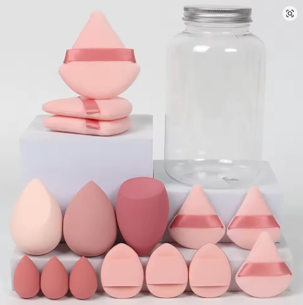 15pcs Makeup Sponge Blender Set, Beauty Blending Sponges for Foundation and Powder