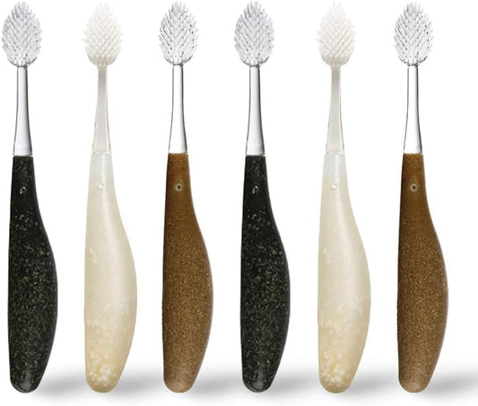 RADIUS Toothbrush Source Floss Brush BPA Free & ADA Accepted Improve Gum Health & Reduce Gum Issues - Soft - Assorted Colors - Pack of 6