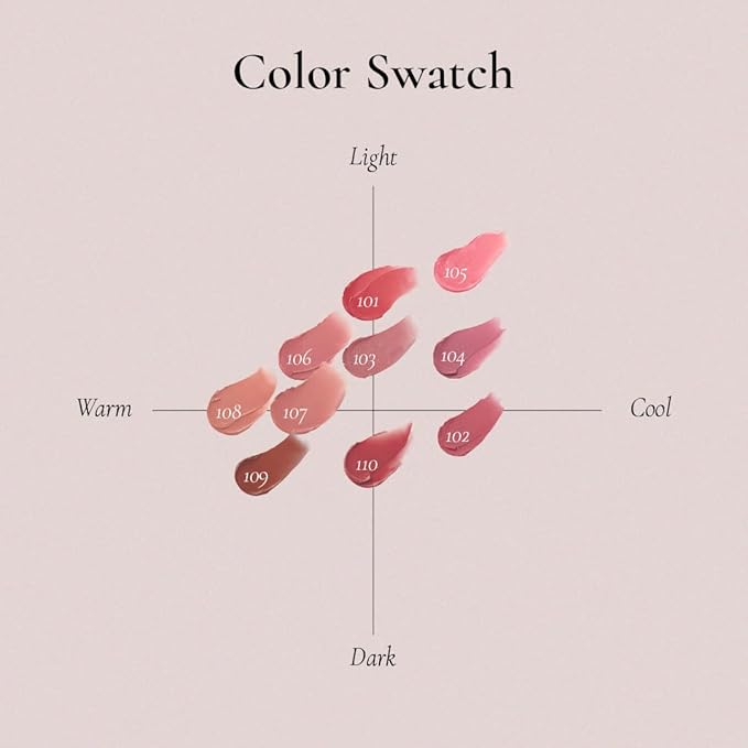 DINTO Blurring Lip Veil - Soft Velvet Blurry Matte Finish Lip Tint, Sheer Natural Coverage, Moisturizing Formula, Long Lasting, Vegan & Cruelty-Free (10 colors) (103 Fermata, 0.11 fl.oz.)