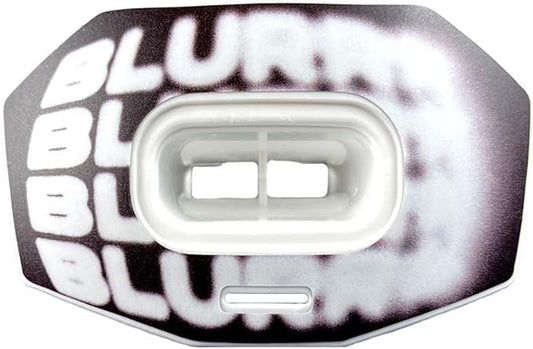 DAMAGE CONTROL Youth Football Mouth Guard – Breathable No Boil Mouthpiece, Protects Lips & Teeth, Works with Braces, Includes Helmet Strap – Sports Gear & Accessories (Blurr)