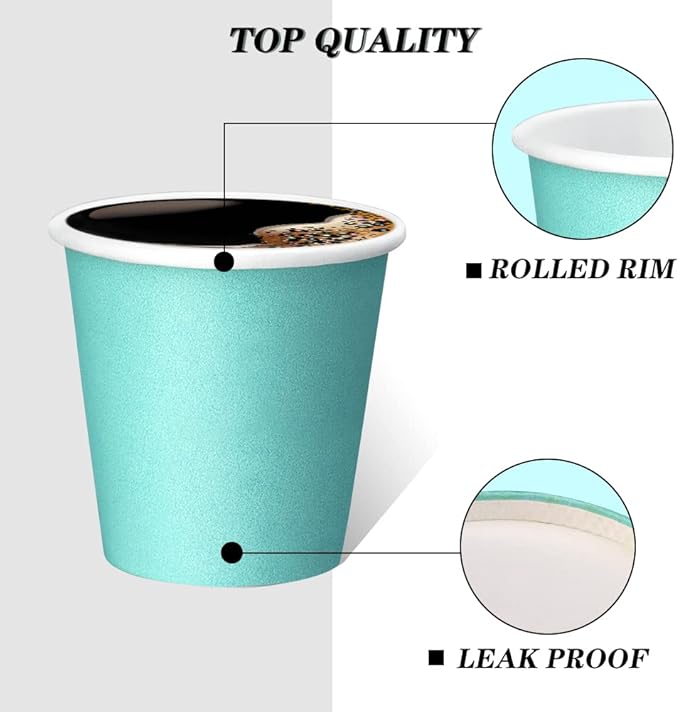 200 Pack 3 oz Paper Cups, Bathroom Cups Disposable, Moushwash Cups for Snack Water, Juice, Candy Ideal for Party Bathroom and Office(Blue)
