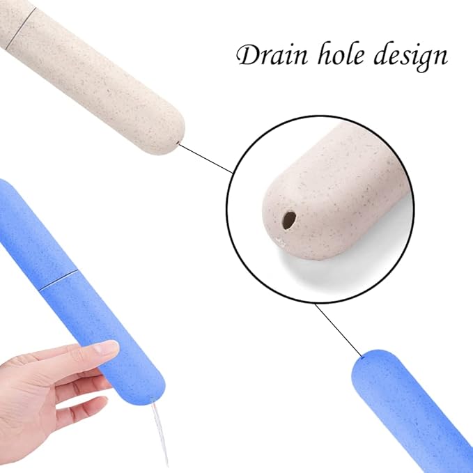 Toothbrush Case, 2 Pcs Travel Toothbrush Holder, Portable Toothbrush Protective Cover, Colorful Toothbrush Cases for Family Travel Camping