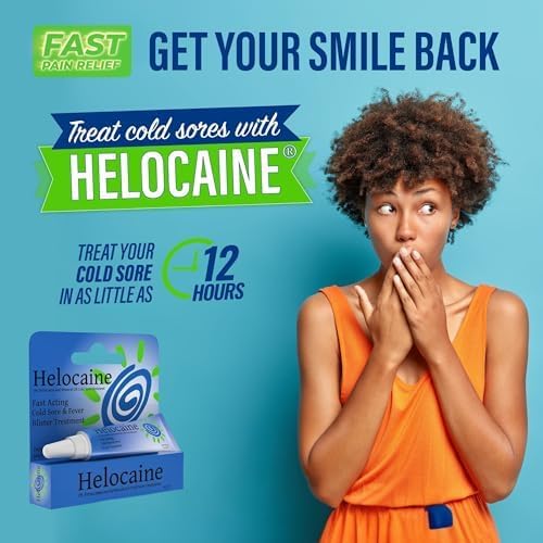Fast Acting Cold Sore Treatment for Lips & Inside Mouth Canker Sore, Oral and Topical Rapid Pain Relief Over-The-Counter, 3g, 2 Pack