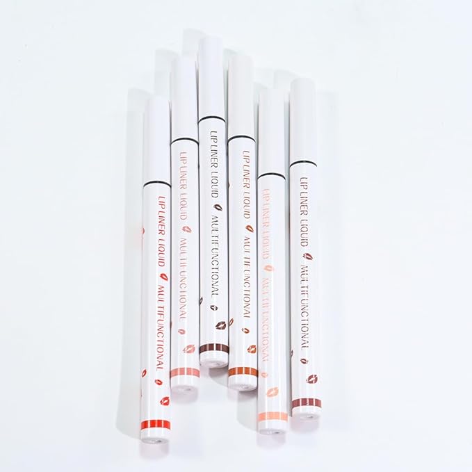 Kaely 3Pcs Chocolate Nude Brown Wine Longwear Liquid Lip Liner Waterproof, 24 Hour Long Lasting Lip Liner Stain Marker Pen, 2-in-1 Matte Semi Permanent Lipliner & Lipstick, 11+12+14