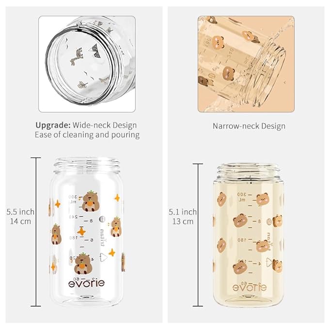 Evorie Tritan Spill Proof Toddler Straw Sippy Cup, 10 oz for Baby and Toddlers 1-3 Years Old, No Spill Straw Water Bottle with Removable Handles, Ideal for School, BPA-Free, Green Dino (NEW)