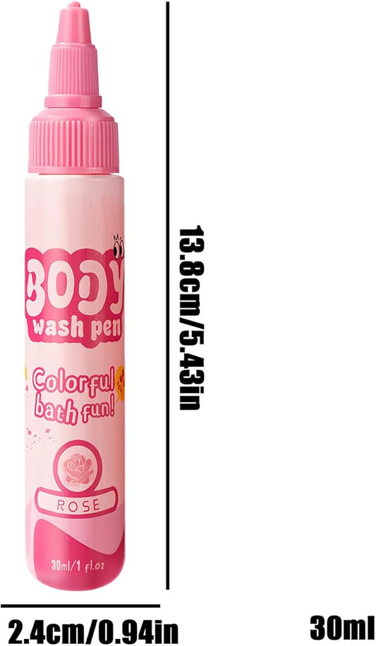 Bath Crayons, 30ml Washable Educational Fun Crayons for Kids, Shower Markers for Bathroom, Tile, Wall Art, Safe Playtime Drawing for Boys, Girls, and Creative Learning