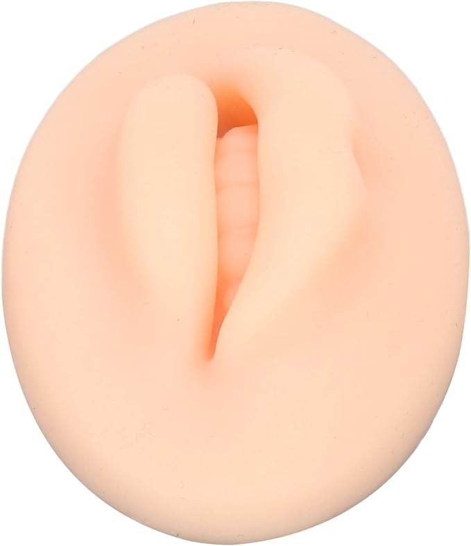 Diydeg 10pcs Practice Lips, Silicone Model Soft and Elastic Silicone Lips Fake Lips with Teeth Shape, Compact Size for Permanent Makeup Training (Light)