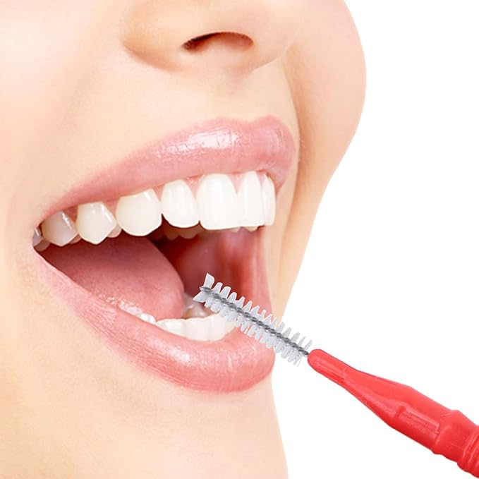 GXXMEI 250PCS Braces Dental Brush Flosser for Cleaner Interdental Brush Toothpick Dental Tooth Flossing Head Oral Dental Hygiene Toothpick Cleaners Cleaning Tool