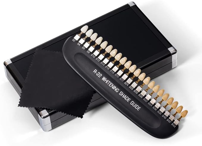 Professional 3D R-22 Dental Tooth Teeth Whitening Shade Guide for Dentist Tracking Teeth Whitening Course, Tooth Shade Guide with 22 Colors
