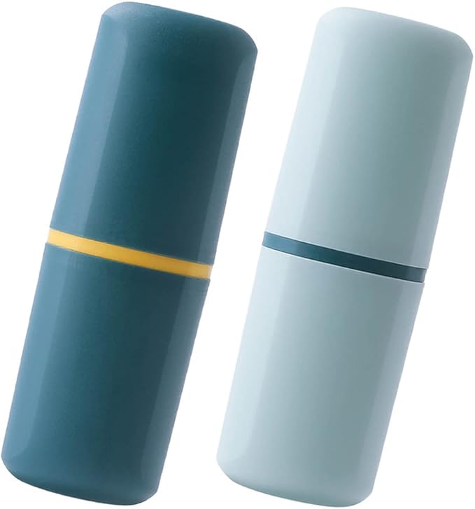 2 Pcs Travel Toothbrush Holder Plastic Toothbrush Travel Case Portable Toothbrush Holder for Travel Normal Toothbrush Electric Toothbrush Container for Traveling Business Camping Daily Uses