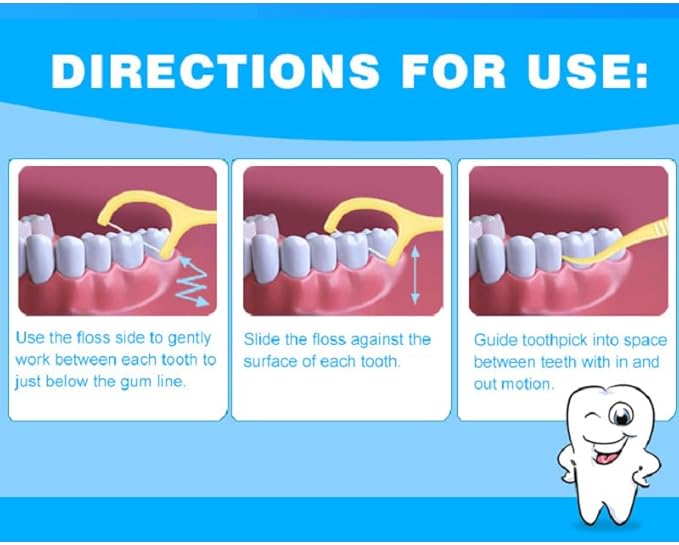 Fruit Flavored Floss，toothpicks，Cleaning Teeth，Ultra-fine Dental Floss Stick, Fight Tooth Decay and Keep Your Teeth Clean，Teeth Cleaning Tool (200 Pieces (Bagged/Single line), Mint+Strawberry Flavor)