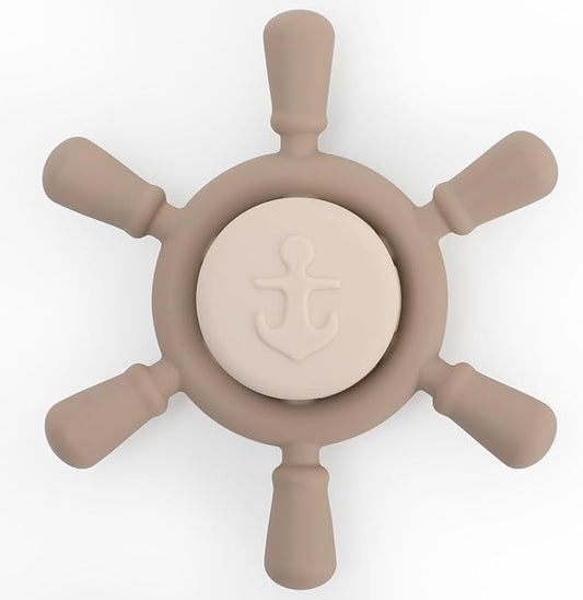 Suction Spinning Toy, Silicone Toddler Sensory Toys for Bath Toys Birthday Gift (Shifting Sand&Sand)