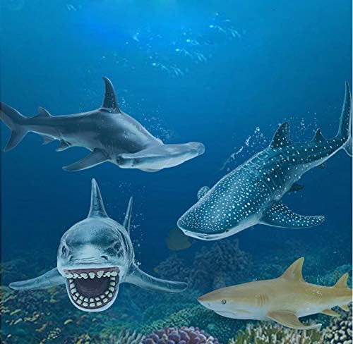 Gemini&Genius Hammerhead Shark for Kids Swimming Pool Beach Bathing Toys Soft Rubber Realistic Sea Animal Shark Marine Animal World Lemon Shark Action Figure