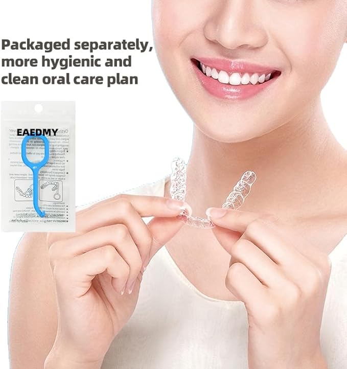 48PCS Individually Packaged Aligner Removal Tool for Invisible Removable Braces Retainers and Dentures, Personal Orthodontic Solution Accessories (48pcs)