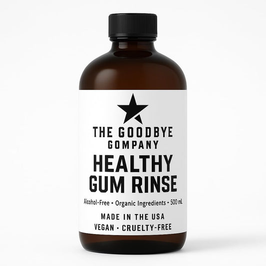The Goodbye Company Healthy Gum Rinse - Alcohol-Free Natural Mouthwash for Gum Health, Bad Breath & Strong Teeth - Organic Echinacea & Clove Essential Oils - Made in USA - 500ml