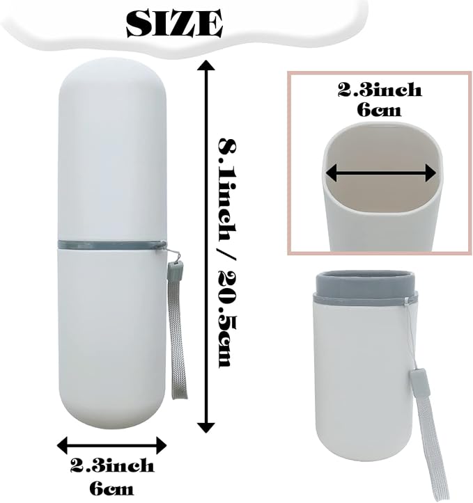 Toothbrush Travel Case, Travel Toothbrush Holder Portable Toothbrush Toothpaste Storage Container for Traveling Business Camping School Bathroom