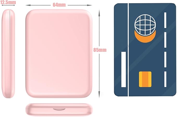 WOBSION Small Mirror with Lights,LED Compact Makeup Mirror,1x/3x Mini Travel Mirror with Magnification,Portable for Purse,Pocket,Gifts for Girls,Pink