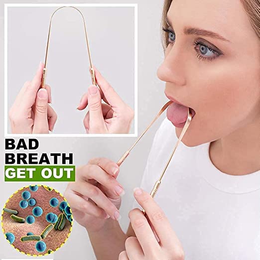 Pure Copper Tongue Scraper Cleaner | Perfect Surgical Tongue Scraper | Best Remedy for Bad Breath | Maintains Oral Hygiene| Flexible Handle and Comfortable Grip - Set of 12 Pieces