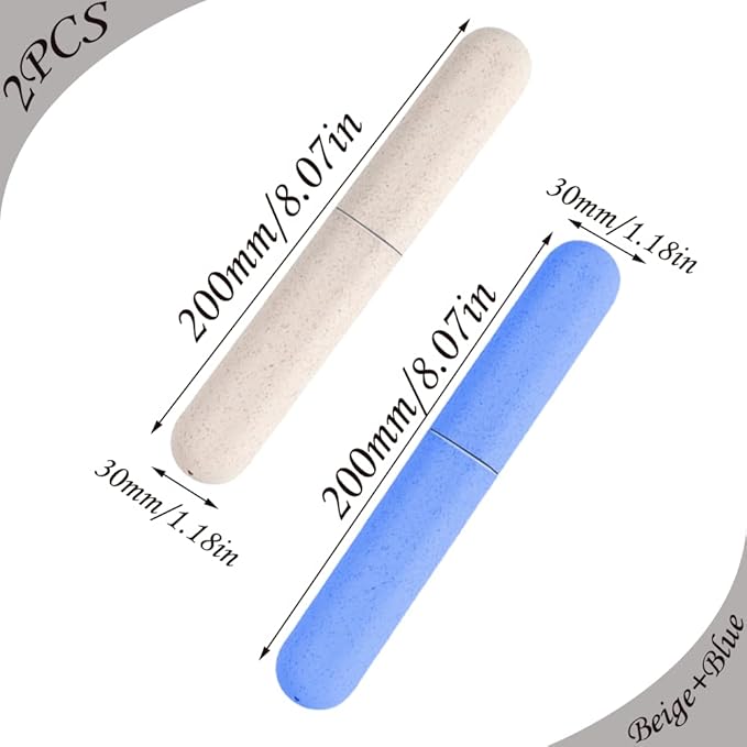 Toothbrush Case, 2 Pcs Travel Toothbrush Holder, Portable Toothbrush Protective Cover, Colorful Toothbrush Cases for Family Travel Camping