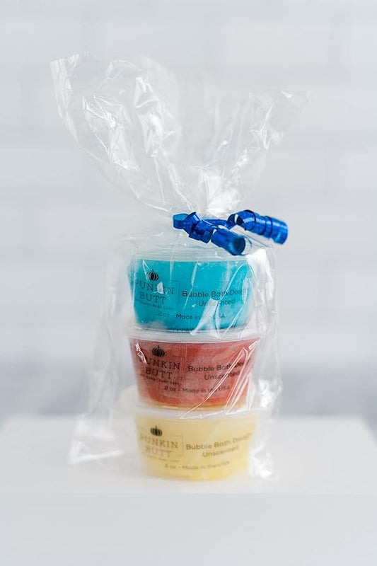 Punkin Butt Bubble Bath Dough - Natural Handmade Moldable Soap for Colorful Sensory Play at Bath Time