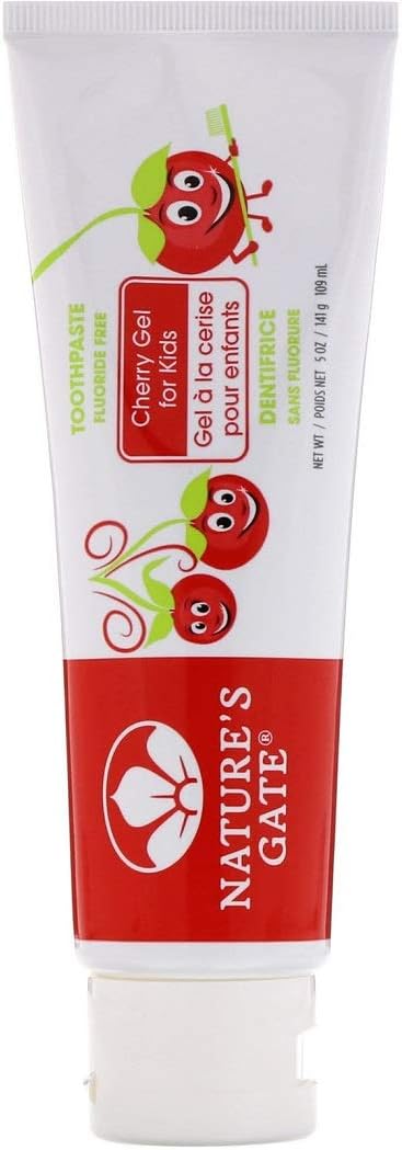 Nature's Gate Natural Toothpaste Gel, Cherry for Kids, 5 oz (Pack of 3) Set