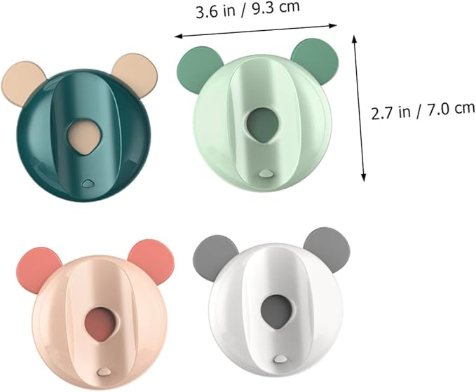 Sosoport 4pcs Magnetic Toothbrush Holders Wall Mounted Bathroom Storage Racks for Electric and Manual Toothbrushes Space-Saving Toiletry Organizer with Mixed Colors for Home and Travel