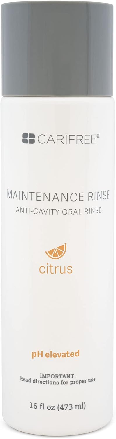 CariFree Maintenance Rinse, Citrus Flavored, Anti-Cavity Fluoride Mouthwash, Dentist Recommended, Prevents Oral Decay, Freshens Breath, Alcohol-Free, Neutralizes pH (Previously CTx3)